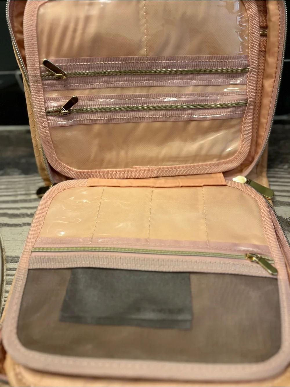 Marcy McKenna Blush Textured Zip Travel Organizer - Unknown Brand